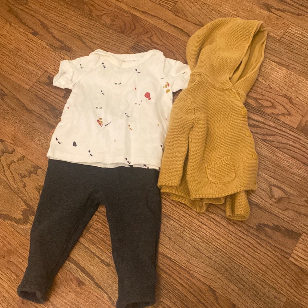 Mamas & Papas coordinated set 3-6 months.